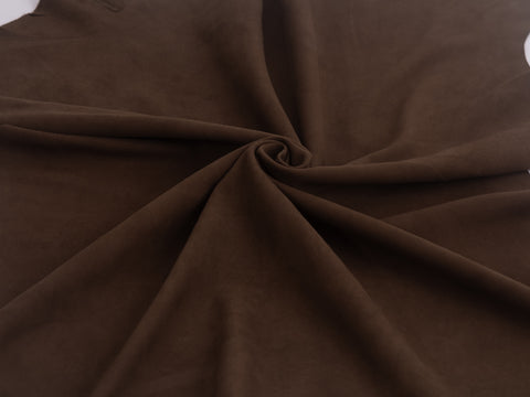 LAMB SKIN SUEDE DARK BROWN