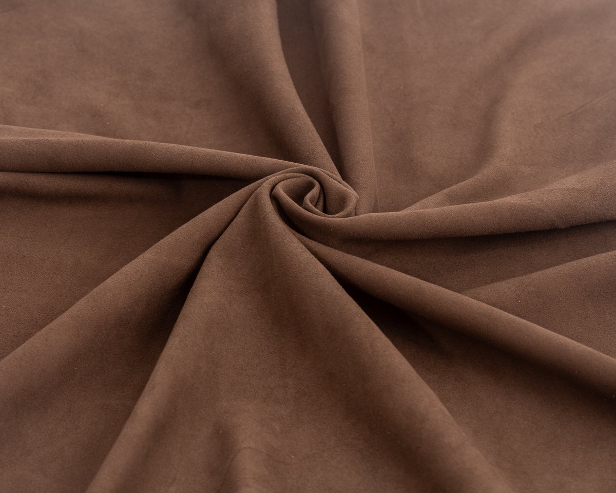 LAMB SKIN SUEDE MEDIUM BROWN