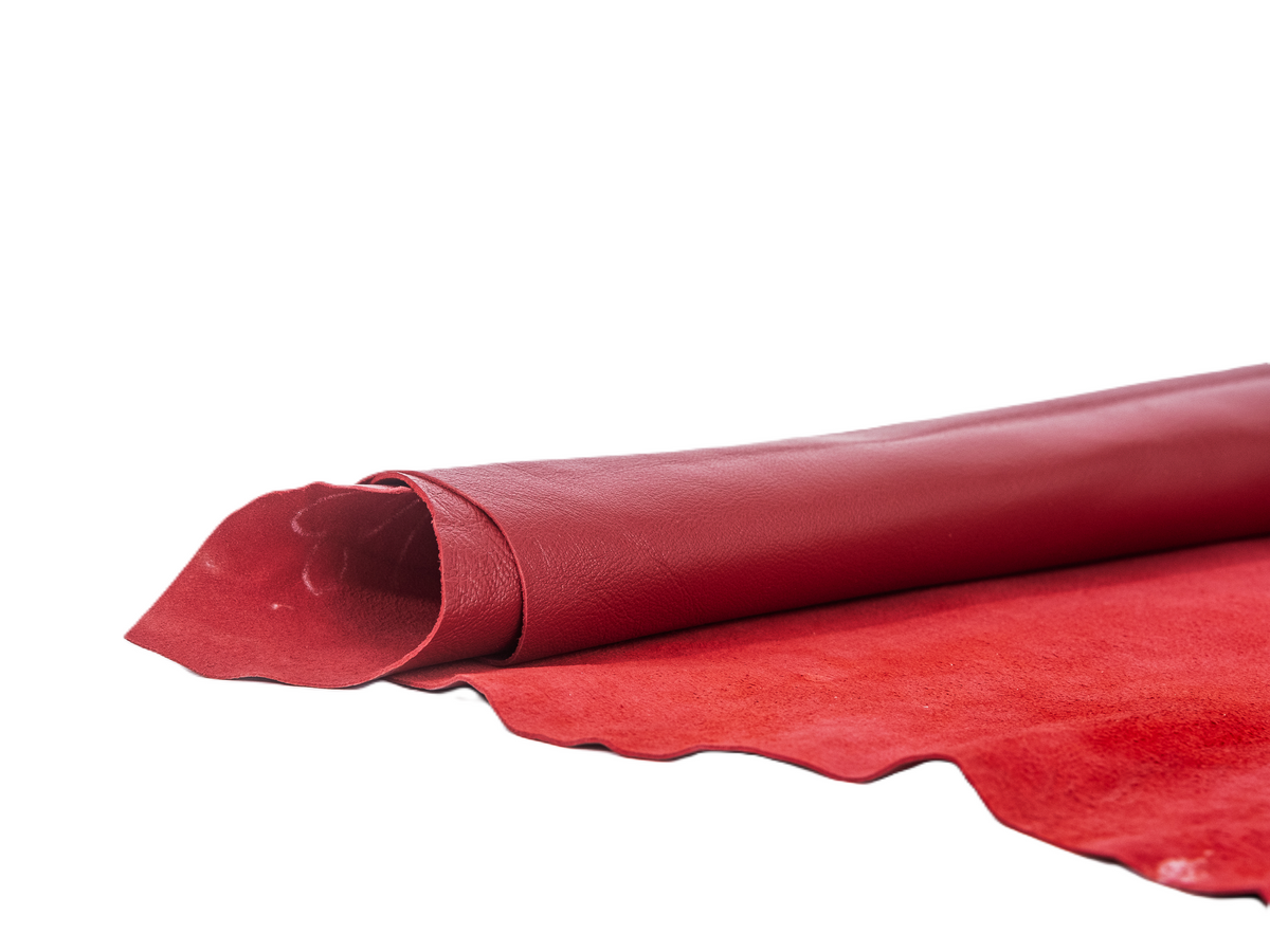 LAMB LEATHER DARK RED