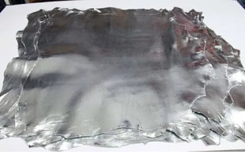 Lamb Skin Leather Silver Metallic